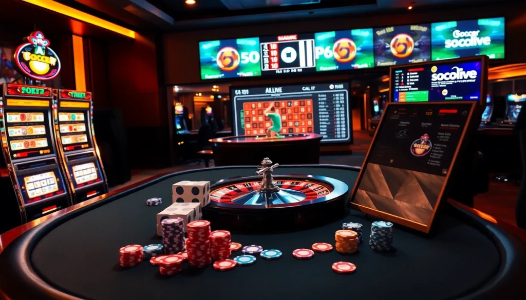 Socolive brings the excitement of soccer live scores to the casino scene filled with vibrant games and betting.