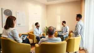 カミノクリニック モニタ - Professional consultation room at a hair transplant clinic, emphasizing trust and quality care.