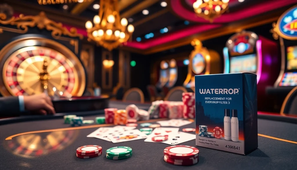 Waterdrop 4396841 Replacement for Everydrop® Filter 3 enhancing the casino experience with vibrant poker chips.