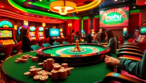 Capture the thrill of gaming at https://nohu.business/, showcasing vibrant slot machines and exciting poker action.