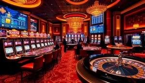 Exciting casino atmosphere showcasing vibrant 'slot365 đăng nhập' with players enjoying slot machines.