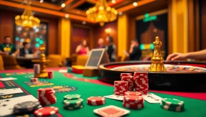 Experience thrilling gameplay at say88 com with vibrant casino elements like cards and chips.