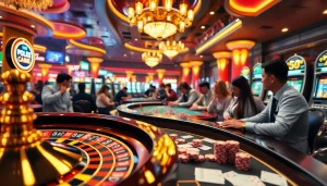 Engage in high-stakes excitement at https://bet88.limited/ with vibrant casino scenes filled with roulette wheels and poker chips.