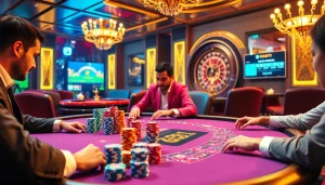 Action-packed poker game at MV66.com with vibrant chips and professional players.