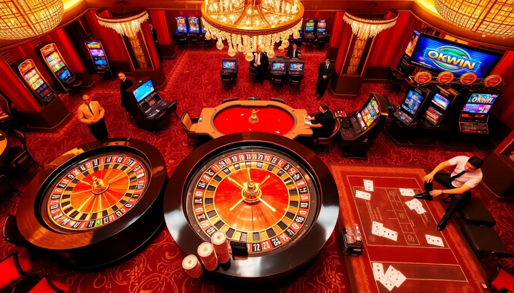 Players enjoy games at a casino table while exploring options at https://okwin.blog/ for optimal gaming experiences.