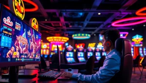 Permainan bola slot21 di ruang permainan yang modern dengan pencahayaan cerah.