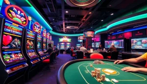 Experience the excitement of ABC999's online betting platform with dynamic slot machines and poker tables.