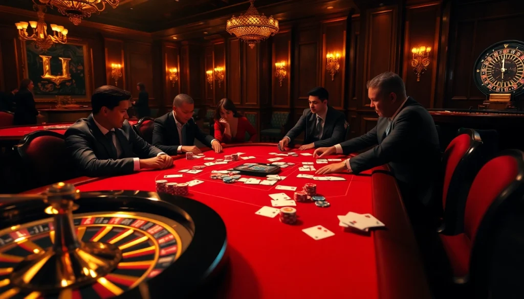 Players enjoying high-stakes poker at a casino table, inspired by the hidden wiki theme.