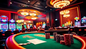 Experience the thrill of NOHU with an exciting casino scene featuring poker, slot machines, and roulette.