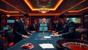 Experience Kèo Bóng Đá excitement at a luxurious casino betting table.