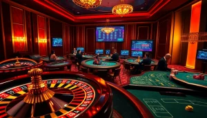 Engage in the thrilling atmosphere of a casino while highlighting a Free Transmission Check in the background diagnostics.