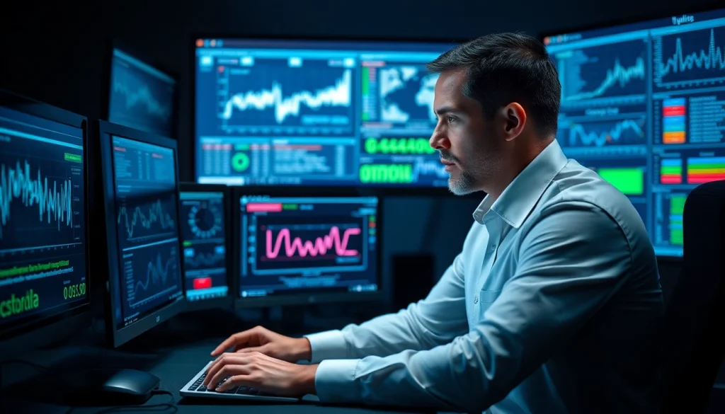 Evaluating cyber threats with brio4d technology in a high-tech office setup.