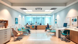 矯正歯科における専門的ケアに焦点を当てた矯正歯科クリニックの内装