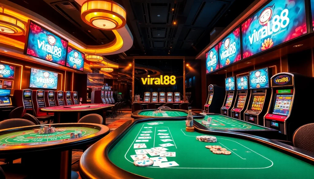 Experience the thrill of online gambling with viral88 at luxurious casino tables filled with excitement.
