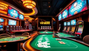 Experience the thrill of online gambling with viral88 at luxurious casino tables filled with excitement.
