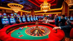 Engage with an exhilarating EE88 casino experience at a vibrant roulette table.