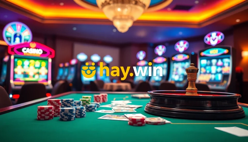 Experience the thrill of gaming at hay.win with vibrant tables and exciting casino visuals.