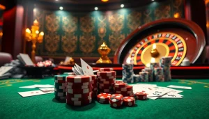 Experience the excitement of đăng nhập 8xbet with vibrant casino visuals and online gambling elements.