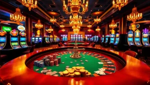 Exciting roulette table scene with vibrant casino elements showcasing hitclub0.com.