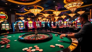 Engage in thrilling bets at https://www.jl55.one/ with exciting casino visuals of roulette, cards, and poker chips.