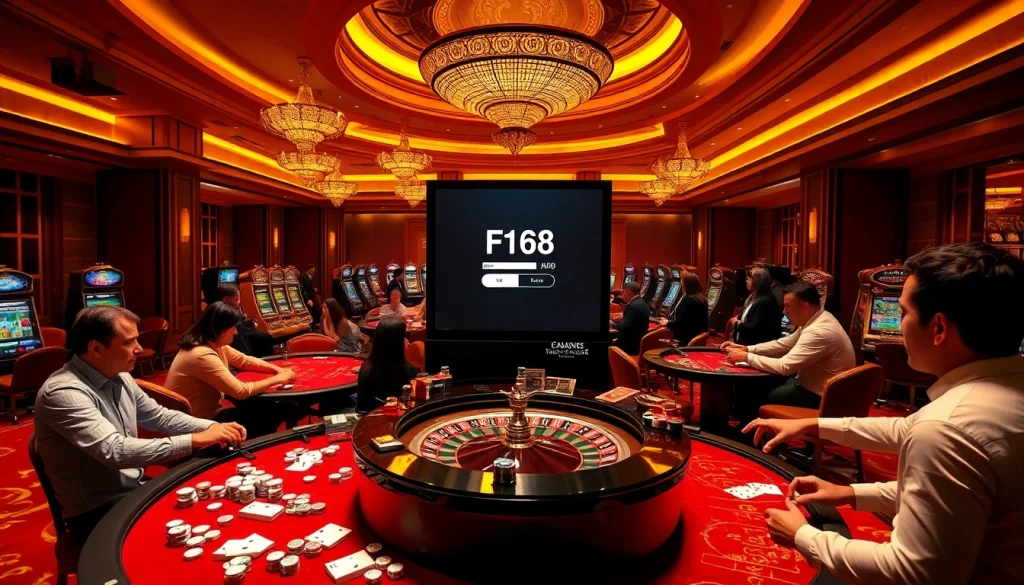 Engaging players at a casino table showcasing f168 đăng nhập for exciting gaming opportunities.