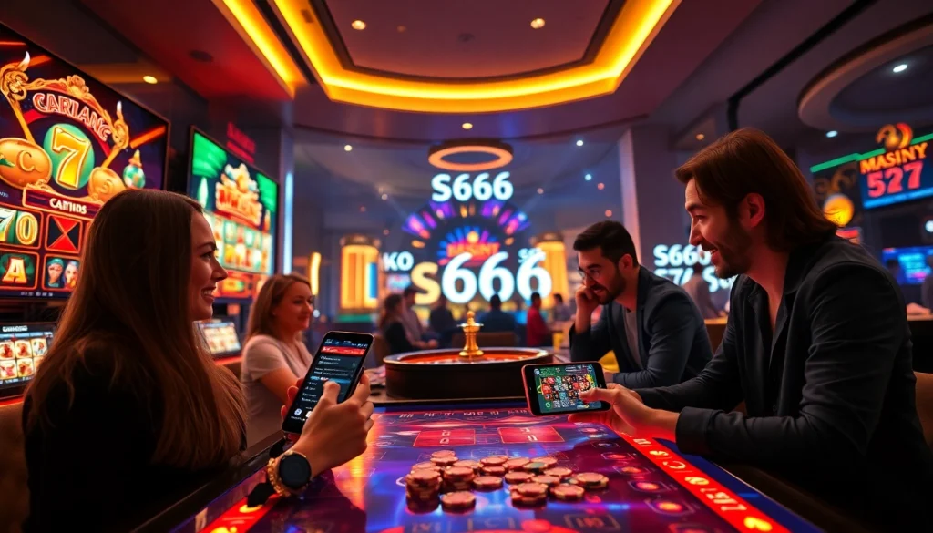 S666.nyc online gambling scene showcasing modern gaming technology and vibrant atmosphere.