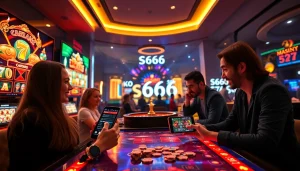 S666.nyc online gambling scene showcasing modern gaming technology and vibrant atmosphere.
