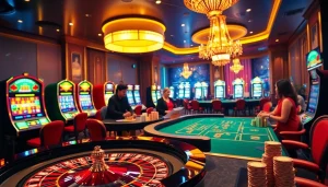 Experience the thrill of gaming at Man88 with vibrant casino tables and exciting gameplay.