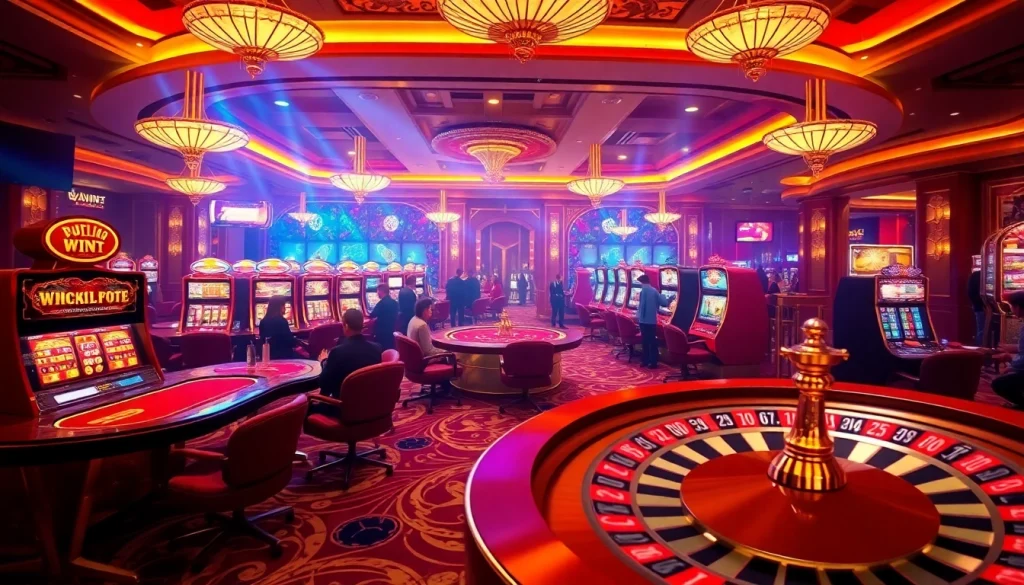 Players enjoying high-stakes games at nhà cái fun79's luxurious online casino