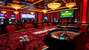 Experience the thrill of Khuyến mãi nạp đầu 99WIN with vibrant casino games, chips, and enthusiastic players.