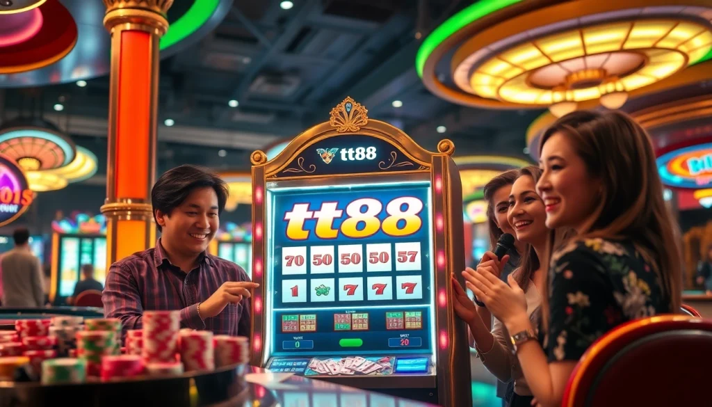 tt88 nổ hũ slot machine captivating players with vibrant colors and exciting gameplay.