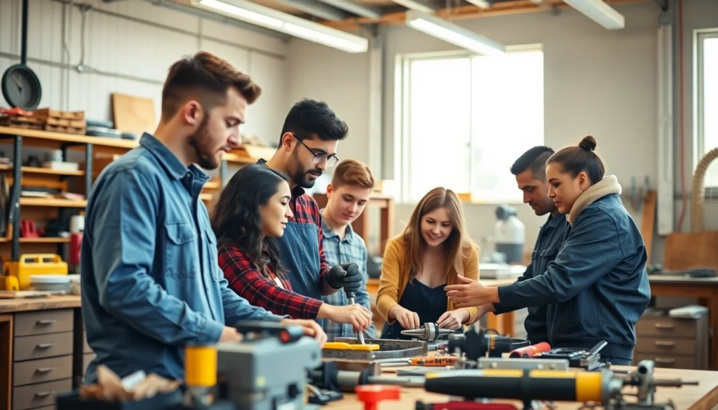 Students learn practical skills at trade schools in Southern California.