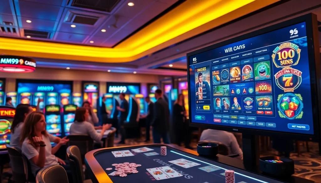 Exciting digital casino gaming scene at MM99 showcasing high-quality games.