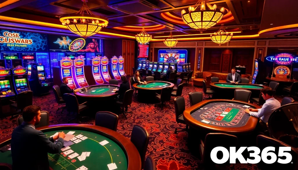 Experience the excitement of casino gaming with OK365's vibrant online platform and immersive gameplay.