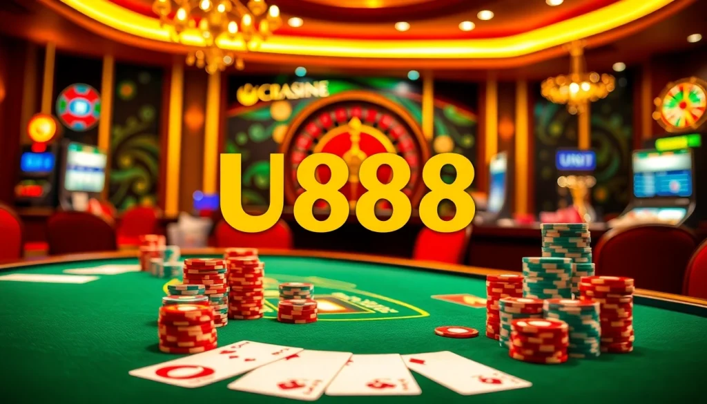 Experience thrilling wins at U888 with high-stakes poker and vibrant casino atmosphere.