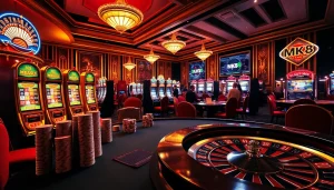 Engage in thrilling MK8 online casino experiences with luxury poker games and vibrant slot machines.