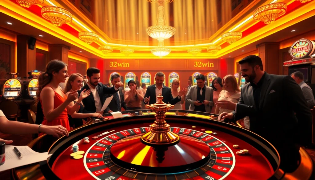 Experience the excitement of 32win trang chủ with dynamic casino elements and vibrant roulette action.