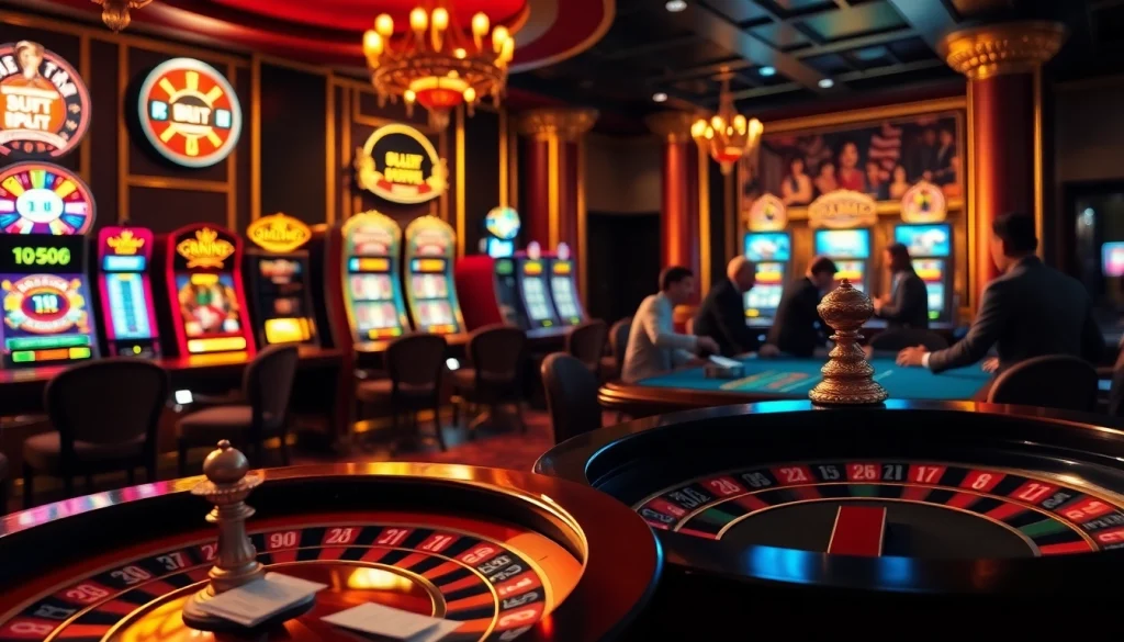 Experience the thrill of gambling at BK8, with vibrant casino visuals showcasing poker and roulette.