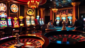 Experience the thrill of gambling at BK8, with vibrant casino visuals showcasing poker and roulette.