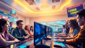 Experience the excitement of online gaming at bk860s.com with diverse players enjoying a digital betting environment.