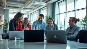 Consulenza ai nelle strategie di intelligenza artificiale con un team professionale al lavoro.