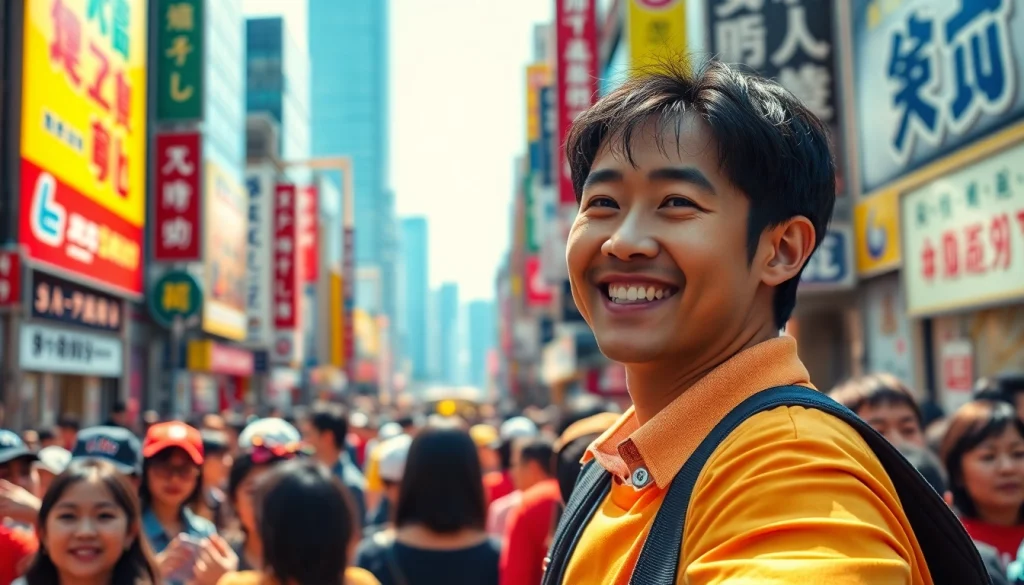 日本の有名人に囲まれた熱気あるイベントの様子。