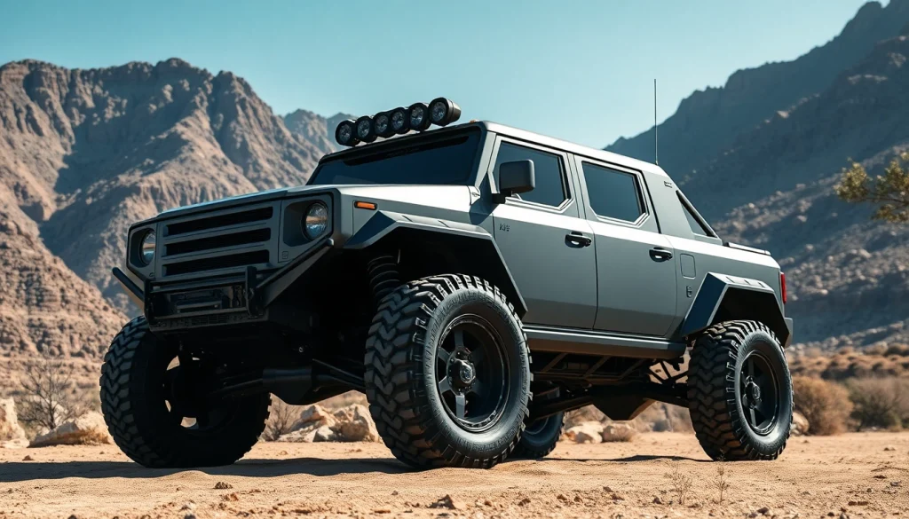 The Tank 300 modification showcases its impressive design and custom enhancements in a natural setting.