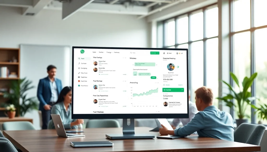 Learn about What is a CRM for WhatsApp through a professional team collaboration image.