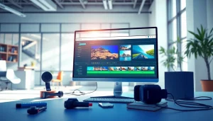 Engage with klynt to enhance your video editing projects, showcasing a dynamic interface.