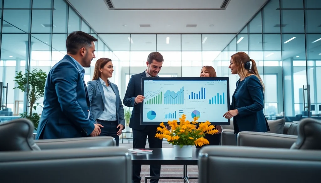 Engaged team discussing competitive intelligence faqs in a modern office environment.