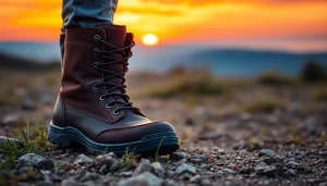 Shop Steel Toed Boots Canada featuring durable and stylish footwear on rugged terrain.