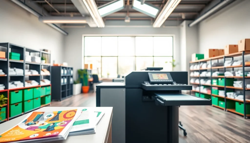Creating affordable budget printing edmonton ab materials in a vibrant professional workspace.