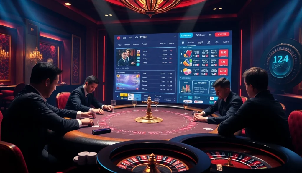 Experience thrilling 123ga đá gà bets at a luxurious casino scene.