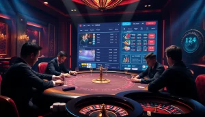 Experience thrilling 123ga đá gà bets at a luxurious casino scene.